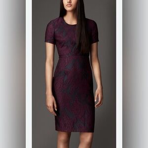 Burberry Lacey Appliqué Floral Sheath Dress